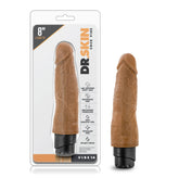 Dr. Skin Vibrating Cock 8 Inch Mocha Realistic Adult Toy Dongs Realistic